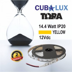 Ταινία Led Αυτοκόλλητη 4.8W 12V IP20 TΩRA COLORS 5 μέτρα ΚΙΤΡΙΝΗ CUBALUX