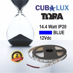 Ταινία Led Αυτοκόλλητη 4.8W 12V IP20 TΩRA COLORS 5 μέτρα ΜΠΛΕ CUBALUX