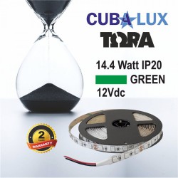 Ταινία Led Αυτοκόλλητη 4.8W 12V IP20 TΩRA COLORS 5 μέτρα ΠΡΑΣΙΝΟ CUBALUX