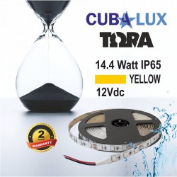 Ταινία Led Αυτοκόλλητη 14.4W 12V IP65 TΩRA COLORS 5 μέτρα ΚΙΤΡΙΝΟ CUBALUX