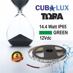 Ταινία Led Αυτοκόλλητη 14.4W 12V IP65 TΩRA COLORS 5 μέτρα ΠΡΑΣΙΝΗ CUBALUX