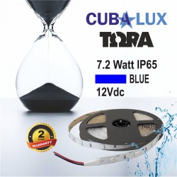 Ταινία Led Αυτοκόλλητη 7.2W 12V IP65 TΩRA COLORS 5 μέτρα ΜΠΛΕ CUBALUX