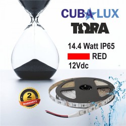 Ταινία Led Αυτοκόλλητη 14.4W 12V IP65 TΩRA COLORS 5 ΚΟΚΚΙΝΟ μέτρα CUBALUX