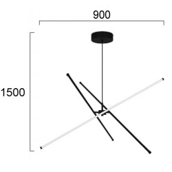 LED Κρεμαστό Φωτιστικό 41W D:900 Sandy - Viokef