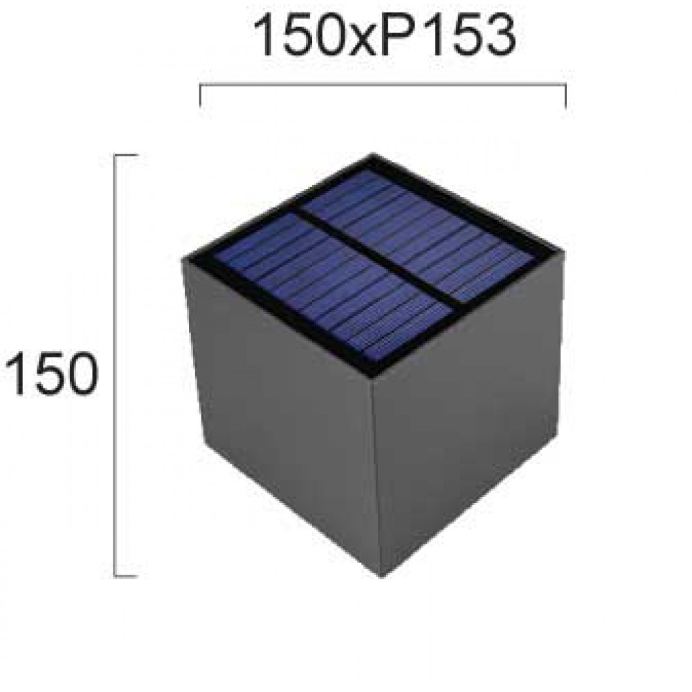 Ηλιακό Φωτιστικό Τοίχου LED 6.3W IP65 Inglesi - Viokef