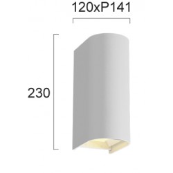 Φωτιστικό Τοίχου Λευκό 20W IP65 Azores - Viokef
