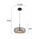 LED Κρεμαστό Φωτιστικό Μονόφωτο Φυμέ 12W D:330 Deco - Viokef