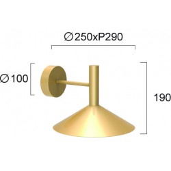 Φωτιστικό Τοίχου Χρυσό LED 6W CRI 93 Marsi - Viokef