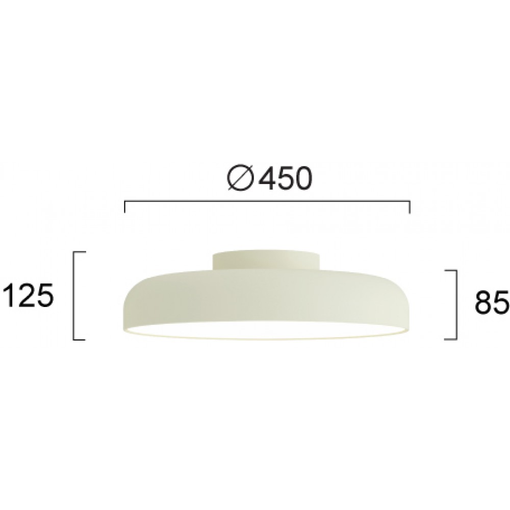 Φωτιστικό Οροφής Μπεζ LED 36W CR93 Deva VIOKEF