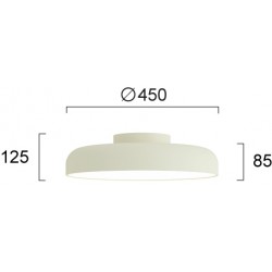 Φωτιστικό Οροφής Μπεζ LED 36W CR93 Deva VIOKEF