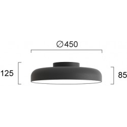 Φωτιστικό Οροφής Μαύρο LED 36W CR93 Deva VIOKEF
