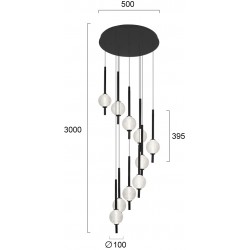 Κρεμαστό Φωτιστικό 10/Φωτο LED 37W Abeona - Viokef