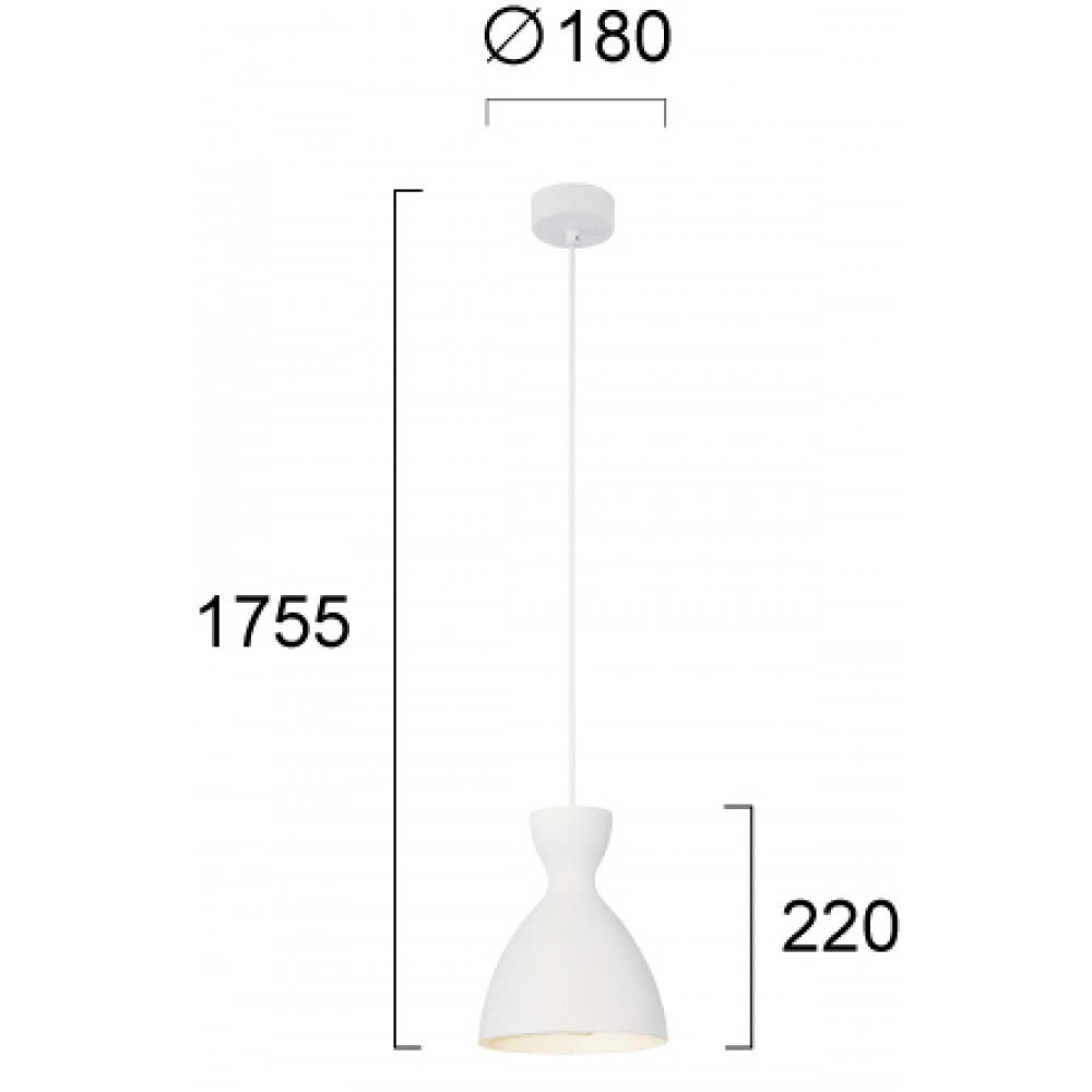 Κρεμαστό Μονόφωτο Φωτιστικό Από Τσιμέντο Μπεζ 1xE27 D:180 Bolero - Viokef