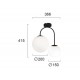 Πλαφονιέρα Δίφωτη Μαύρη 2x E14 42W max ANOUK - Viokef