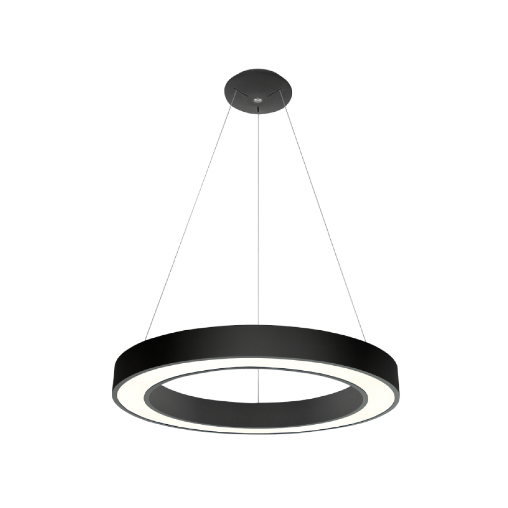 LED Κρεμαστό Μονόφωτο Φωτιστικό Μεταλλικό Λευκό ή Μαύρο 38W 2090Lm 3000K Apollo VIOKEF