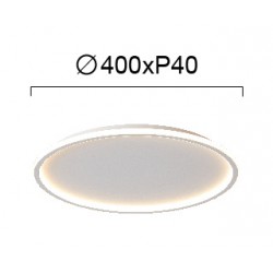 LED Πλαφονιέρα Αλουμινίου Λευκή D:400 35W ARLA - VIOKEF