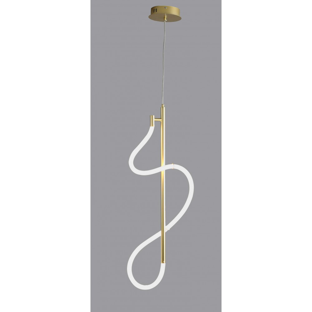 LED Κρεμαστό Φωτιστικό Μονόφωτο Χρυσό 30W Annete - Viokef