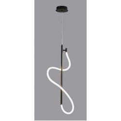 LED Κρεμαστό Φωτιστικό Μονόφωτο Μαύρο 30W Annete - Viokef