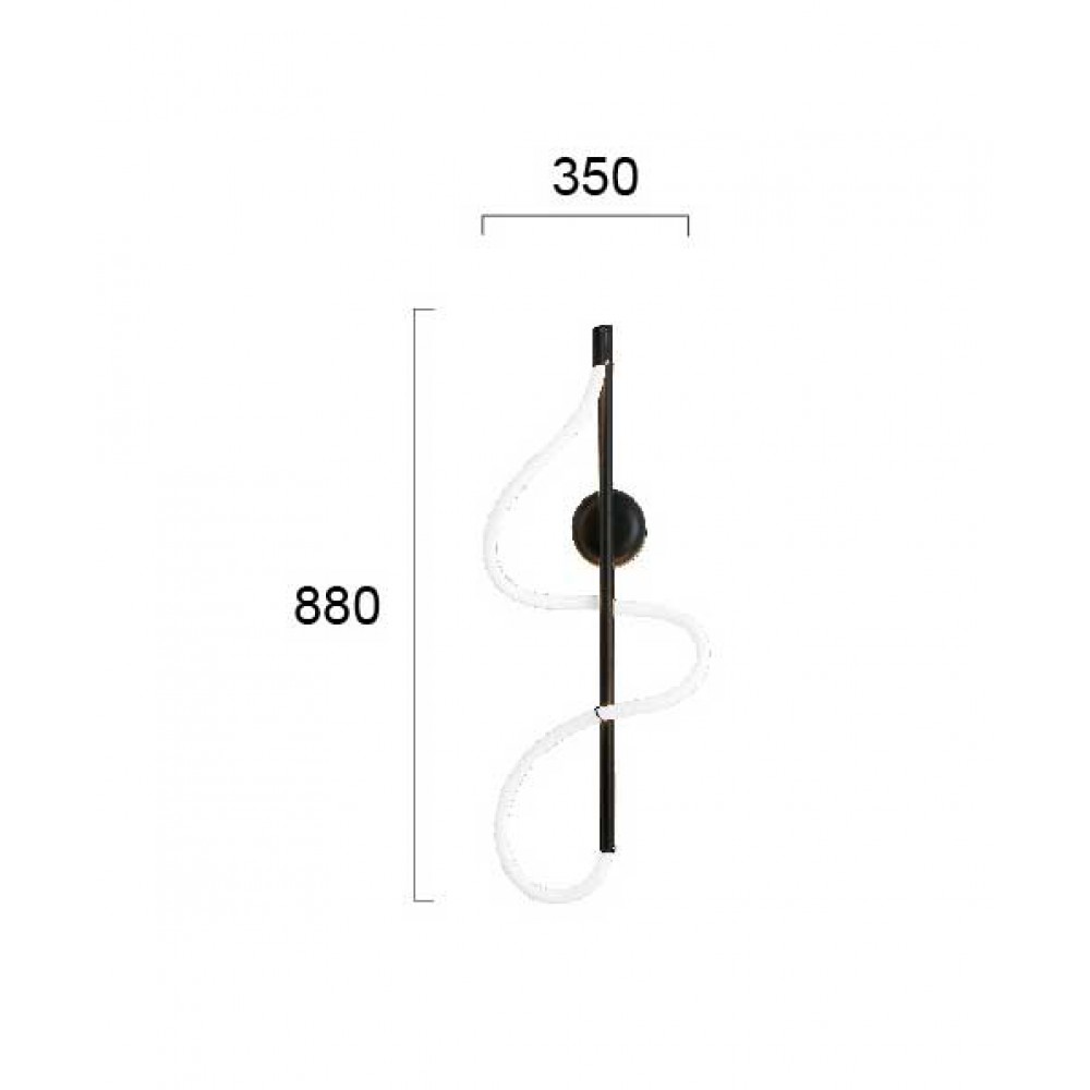 LED Απλίκα Μαύρη 30W Annete - Viokef