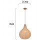 Κρεμαστό Φωτιστικό Μονόφωτο Από Rattan Ø30cm 1x E27 70W max BOLITA - Viokef