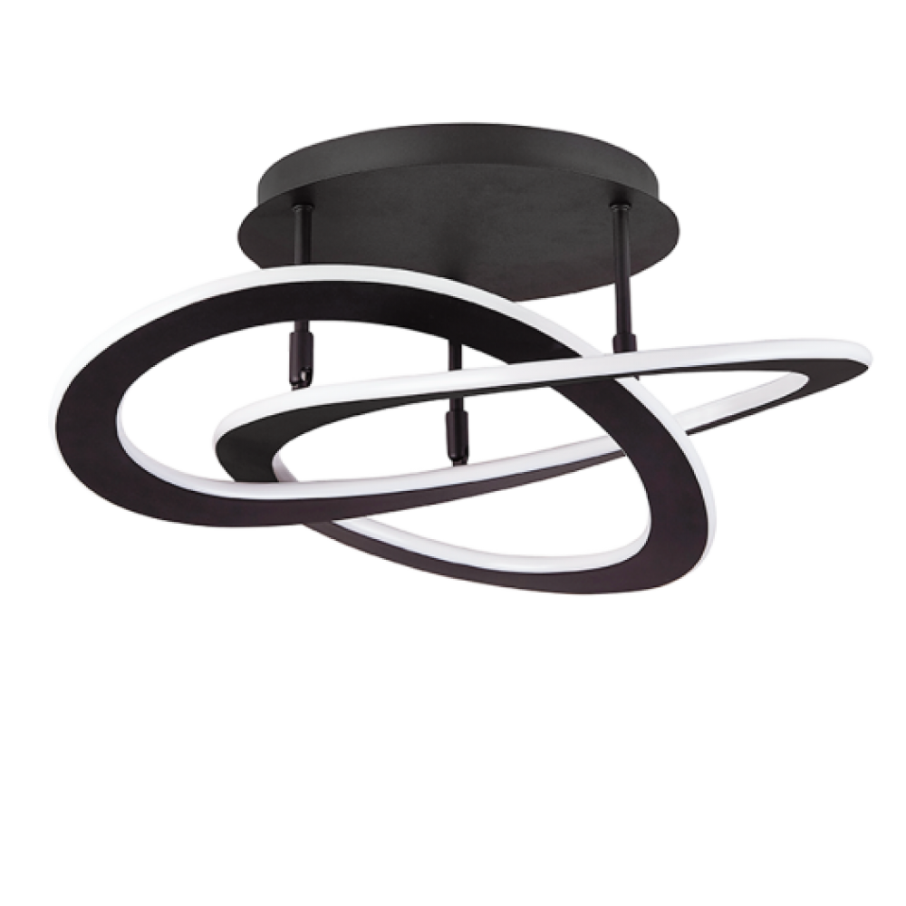 LED Πλαφονιέρα Μεταλλική Μαύρη D:520 40W CHARLIE VIOKEF