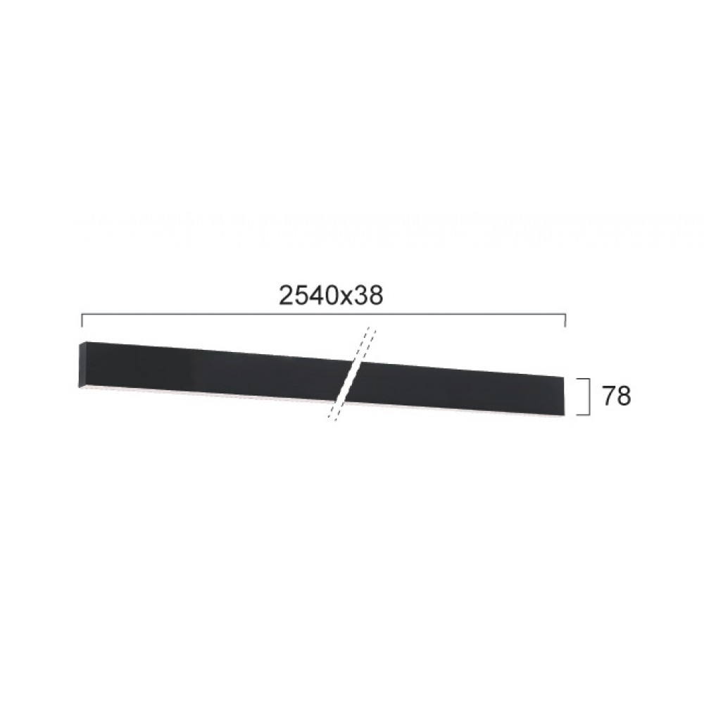 Γραμμικό Φωτιστικό Τοίχου L2540 66W CIBA VIOKEF