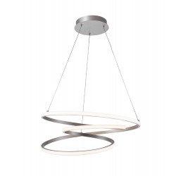 LED Κρεμαστό Φωτιστικό Αλουμινίου Ασημί 40W CORT - VIOKEF