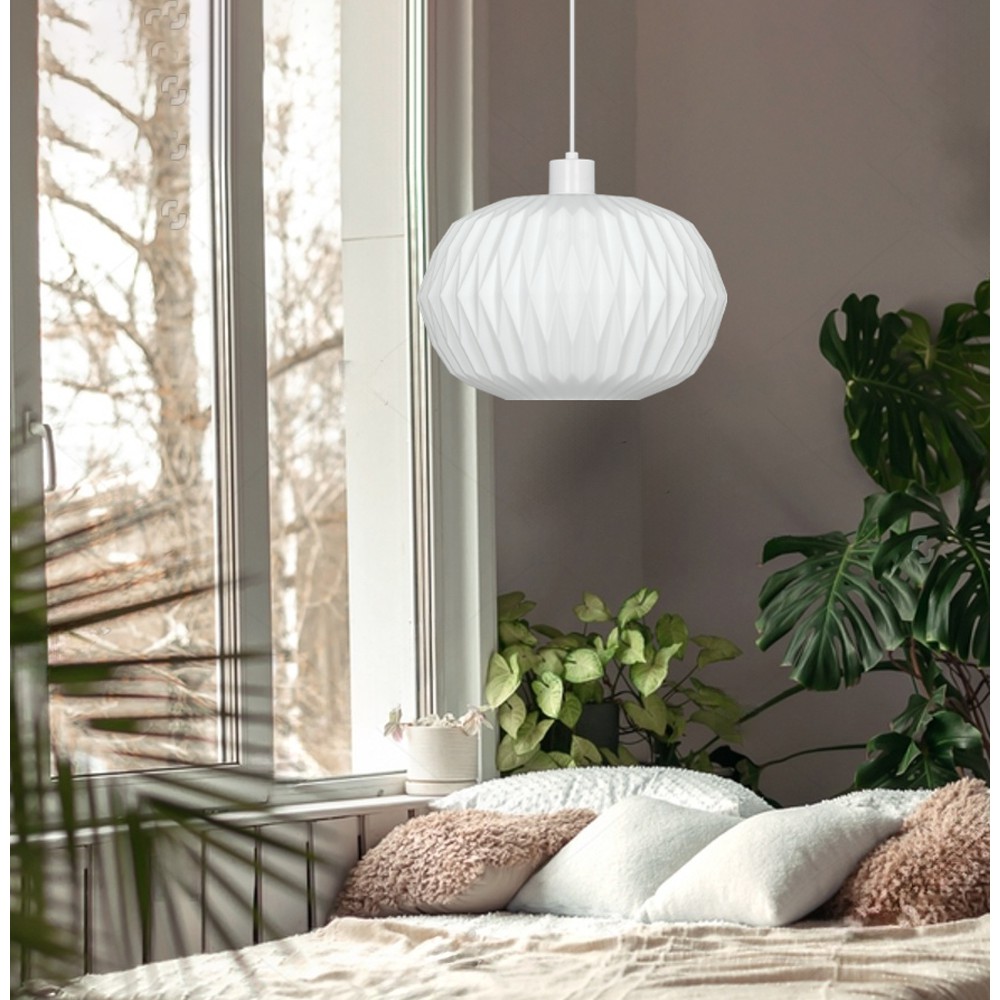 Κρεμαστό Φωτιστικό Μονόφωτο 1xE27 D:300 Carson - Viokef
