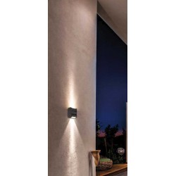 LED Απλίκα Εξωτερικού Χώρου Αλουμινίου Ανθρακί Με Ρυθμιζόμενες Δέσμες Φωτός 10W IP54 DELOS - VIOKEF