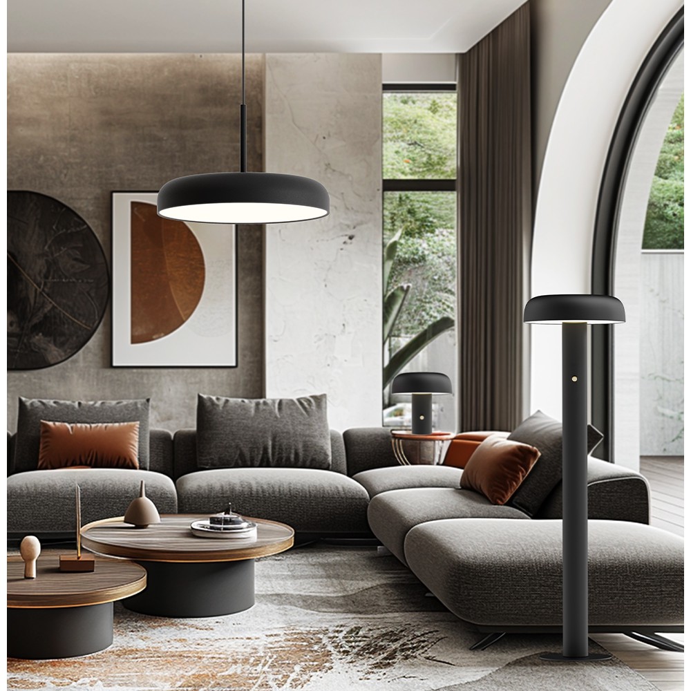 LED Φωτιστικό Δαπέδου Μαύρο 28W CRI93 Deva - VIOKEF