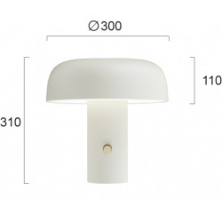 LED Φωτιστικό Επιτραπέζιο Μπεζ 18W Deva - Viokef