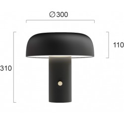 LED Φωτιστικό Επιτραπέζιο Μαύρο 18W Deva - VIOKEF