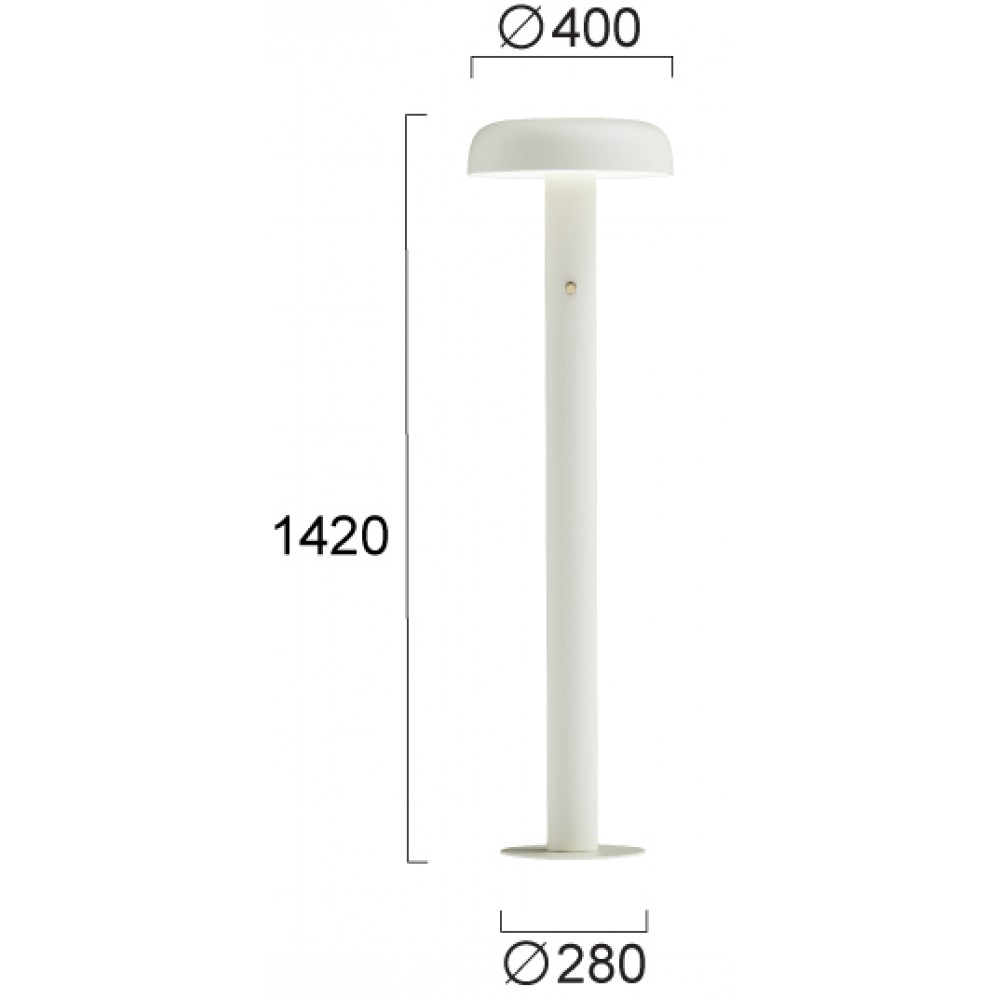 LED Φωτιστικό Δαπέδου Μπεζ 28W CRI93 Deva - Viokef