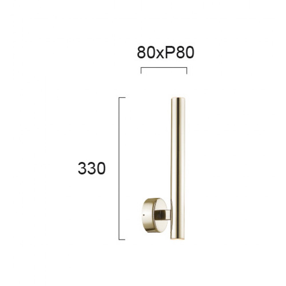 LED Απλίκα Χάλκινη 10W 900Lm 3000K ELLIOT - Viokef