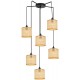 Κρεμαστό Φωτιστικό Πολύφωτο Από Rattan 6xE14 ERICA - VIOKEF