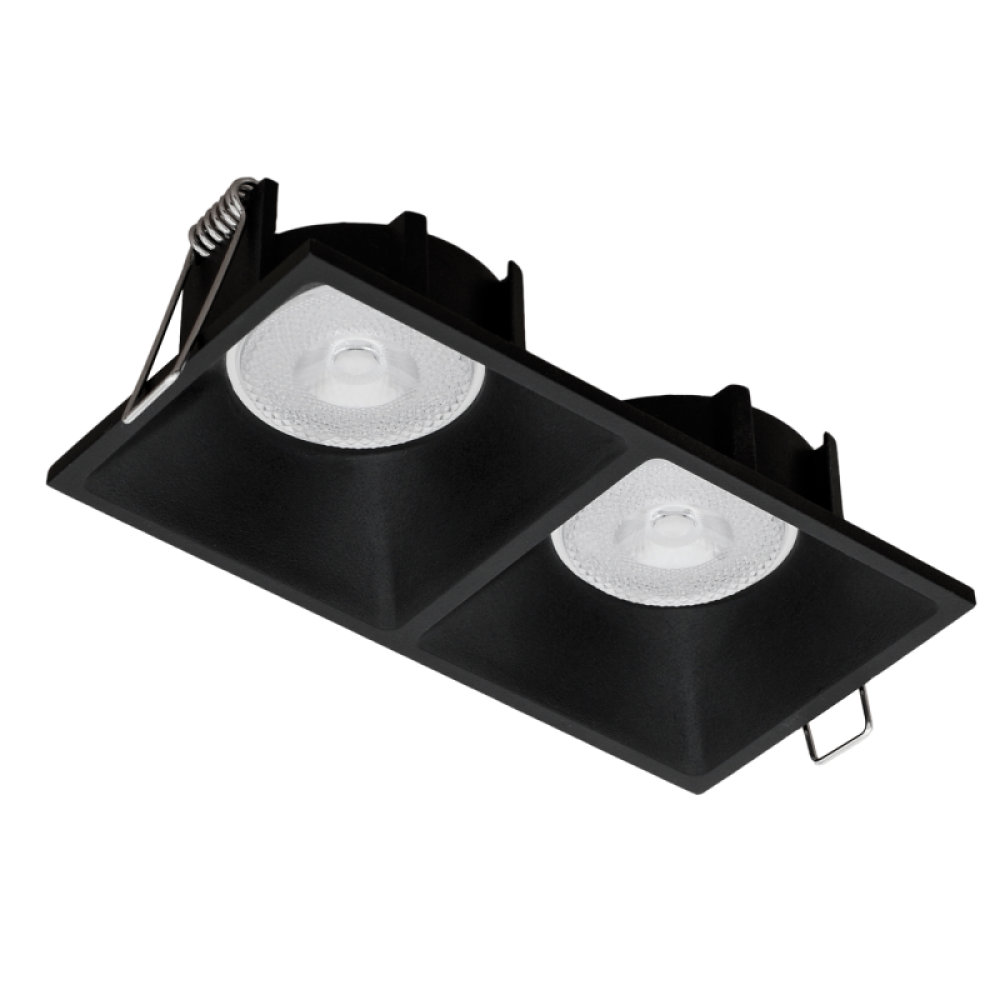 Σποτ Χωνευτό Δίφωτο Σε Μαύρο Χρώμα - 2x GU10 35W FINO VIOKEF