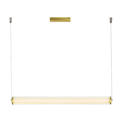 LED Κρεμαστό Φωτιστικό Ράγα Γυάλινο Χρυσό - Λευκό 45W FRIDA VIOKEF