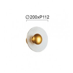 LED Φωτιστικό Τοίχου Με Γυαλί Σε Χρυσό Ματ 8W 670lm GLAMOUR - Viokef