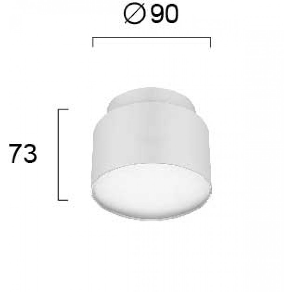 LED Φωτιστικό Οροφής Λευκό 8.2W D:90 Gabi