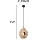 Κρεμαστό Μονόφωτο Φωτιστικό Από Bamboo 1xE27 Ilanga-Viokef