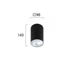 Σποτ Οροφής Σε Λευκό ή Μαύρο D97mm 1xGU10 ROUND JHONNY - Viokef