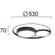 LED Φωτιστικό Οροφής Μαύρο 36W Karon Viokef
