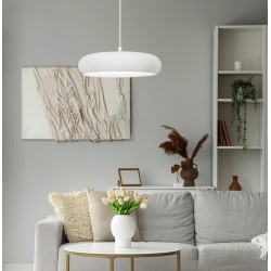 LED Μονόφωτο Κρεμαστό Φωτιστικό Λευκό 11W Logan - Viokef