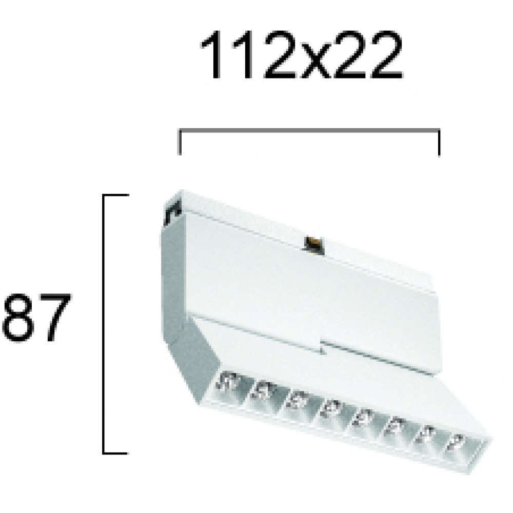 Linear Antiglare Adjustable L:112  Λευκό Slim Magnetic Viokef