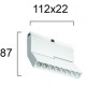 Linear Antiglare Adjustable L:112  Λευκό Slim Magnetic Viokef