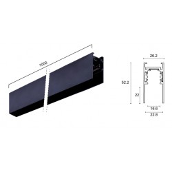 Μαγνητικό Track Rail 1m με Tάπες και Κάλυμμα Viokef