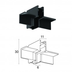 Κατακορ. Χωνευτή  Γωνία Μαγνητικής Ράγας Micro Magnetic - Viokef