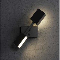 LED Φωτιστικό Τοίχου Μαύρο Μεταλλικό 12.6W NOSTO - VIOKEF
