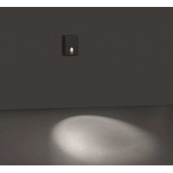 Απλίκα Αλουμινίου LED σε Λευκό και Ανθρακί 3W IP54 POROS - VIOKEF