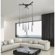 LED Κρεμαστό Φωτιστικό Μαύρο 7/Φωτο 44W CRI93 Rina - VIOKEF